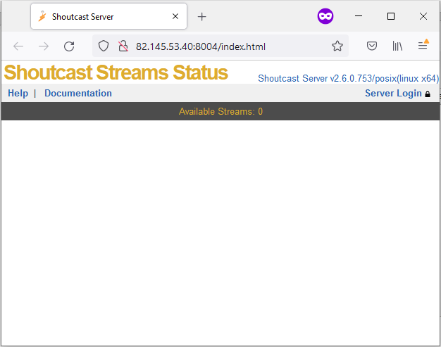 Shoutcast Admin Login Link